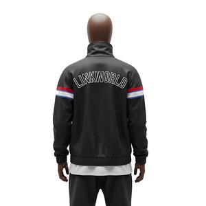 Chaqueta cortavientos de nailon para exteriores de Primavera de alta calidad para hombre, Jersey personalizado con media cremallera, cuello levantado, capucha Anorak parcheada sólida - Product Image 3