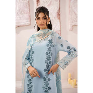 Ensemble de costume brodé 3 pièces pour femme IZNIK avec dupatta et pantalon imprimés Monark - BIC-3739 - Product Image 5