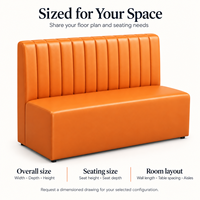 Canapé en cuir orange moderne et durable, ensemble de chaises et tables pour cafés commerciaux, restaurants de restauration rapide, hôtels, cafés