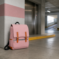 Sac à dos décontracté en PVC durable avec fermeture éclair, poignée souple, léger et grande capacité - Sac de voyage unisexe pour l'extérieur