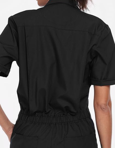 Combinaisons pour femmes, combinaisons de travail en coton à fermeture à pression, dos en sergé - Product Image 3