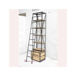 บันไดไม้โบราณทำด้วยมือสไตล์อุตสาหกรรมเหล็กแบบดั้งเดิมสำหรับบ้านสำนักงานห้องนั่งเล่นในร่มกลางแจ้งบ้าน - Product Image 6