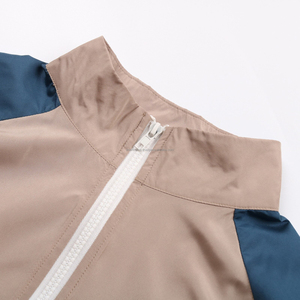 Sudadera con capucha y cremallera para mujer, estilo colorblock, manga larga, holgada, con cuello alto, cortavientos, ropa deportiva - Product Image 4