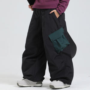 Vêtements de snowboard amples et imperméables coupe-vent pour hommes Pantalon coupe-vent thermique isolé de style baggy pour le snowboard et la randonnée - Product Image 1