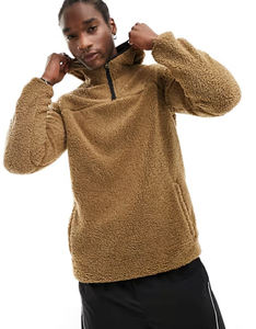 Bon tissu nouveauté personnalisé thermique Sherpa moelleux polaire sweat à capuche sweats lourd épais fourrure pull hommes sweats à capuche - Product Image 5