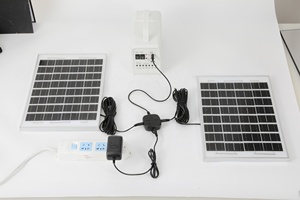 Teyoza panel năng lượng mặt trời di động năng lượng mặt trời hệ thống sạc LED ánh sáng khẩn cấp với bóng đèn và ngân hàng điện và Spotlight - Product Image 3