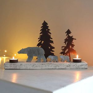 Bougeoir de table décoratif en forme d'ours Cadeau de Noël Meilleure vente Porte-plateau en bois de haute qualité - Product Image 6