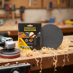 Discos de Lijado Stanley de 125 mm, Paquete Múltiple con Velcro para Lijadoras Orbitales Aleatorias - Product Image 3