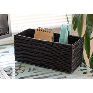 Cesta rectangular simple de ratán en colores personalizados, cesta de almacenamiento hecha a mano, venta al por mayor, ecológica, hecha en Vietnam - Product Image 5