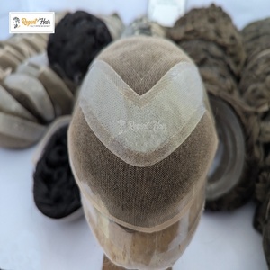 วิกผมอินเดียสำหรับผู้ชายผมปลอมแบบผูกด้วยมือ - Product Image 2