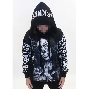 Sudadera con capucha de cuello de moda de alta calidad para hombre Darkness Chica El Barrio Sudadera con capucha Fleece Oem logo Sudadera con capucha personalizada - Product Image 3