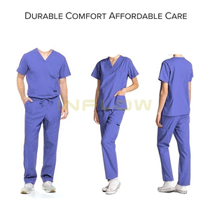 Scrubs d'hôpital d'été à la mode respirant style personnalisé extensible tissu doux médecin infirmière Scrubs ensembles d'uniformes d'hôpital - Product Image 5