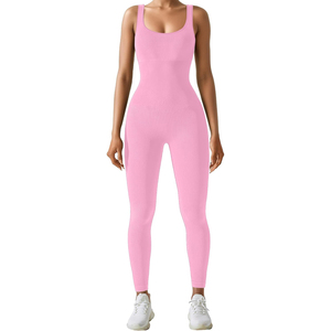 ชุดจั๊มสูทแขนกุดแนบเนื้อสำหรับผู้หญิงชุดรอมเปอร์ลำลองผ้าสแปนเด็กซ์โพลีเอสเตอร์แบบสแปนเด็กซ์ - Product Image 6