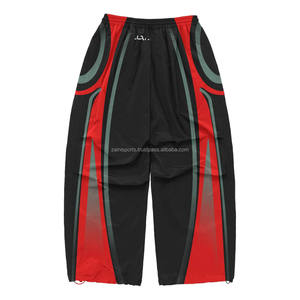 Custom Logo <b>Nylon</b> Windbreaker Joggers Pants Set Fashionable 100% <b>Nylon</b> Windbreaker washed men's pants - Product Image 2