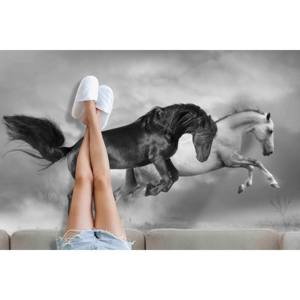 Alfombra Personalizada con Estampado - Boda, Oficina, Regalo, Caballos Corriendo, Amante de los Caballos, Alfombra Delgada No Tejida - Product Image 2