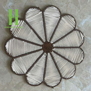 Hot Selling Bamboo Rectangle Handwoven Charger <b>Plates</b> Polished Bohemian Style Eco-Friendly 2-Piece Customize Sizes Variety - Product Image 4