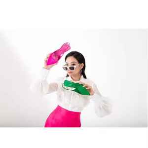 Chic PU Slingbacks con tacón de aguja, papel Premium, satén y material de PU - Product Image 1