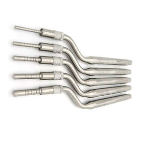 Ensemble de 5 ostéotomes dentaires manuels de qualité supérieure, pointe concave décalée, levage du sinus, compression osseuse, outils chirurgicaux en acier inoxydable - Product Image 6