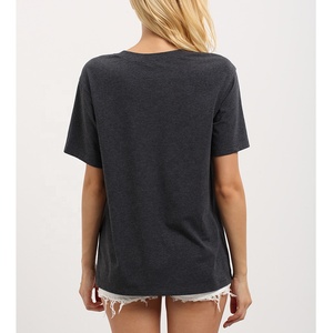 เสื้อยืดคอกลมผู้หญิง ผ้าใยไผ่ นุ่ม เป็นมิตรกับสิ่งแวดล้อม น้ำหนักเบา แขนสั้น เสื้อลำลองฤดูร้อน ส่งออกจำนวนมาก - Product Image 4