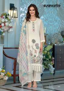 Organza doux à la mode avec broderie Salwar costume femme fabricant de mode de Surat au prix de gros - Product Image 2