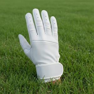 Guantes de Bateo de Béisbol con Palma de Cuero, Agarre Ecológico, Ligeros, Duraderos, Tejido Transpirable, Cierre de Velcro, Ambidiestros - Product Image 1