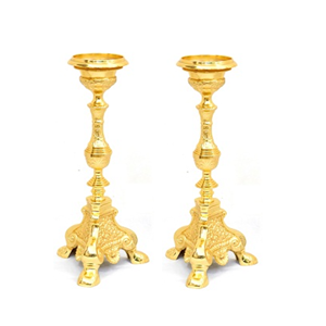 Bougie décorative de Noël en métal poli doré pour la décoration de fête de mariage meilleure offre pour les acheteurs - Product Image 2