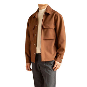 Chaqueta de Gamuza Sintética Personalizada para Hombre, Color Sólido, Calidad Premium, Prenda Exterior Elegante, a la Moda, Cómoda y Duradera - Product Image 2