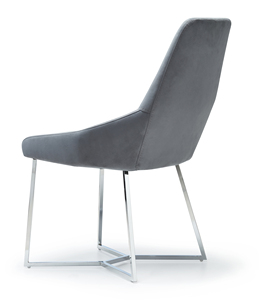 Modern Luxury Upholstered Dining Room <b>Chair</b> with Metal Base Gray Color - Product Image 3