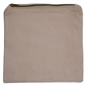 Sac à maquillage en toile écologique de luxe, petit, 100% coton, logo personnalisé imprimé, fermeture éclair, trousse de toilette de voyage, pochette à crayons, cadeau - Product Image 6