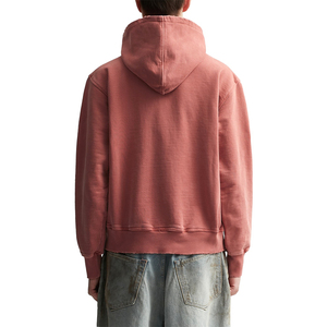 เสื้อฮู้ดผ้าฝ้าย500gsm สำหรับผู้ชายเสื้อสเวตเชิ้ตแบบสวมศีรษะแนวสตรีทโอเวอร์ไซส์ออกแบบได้ตามที่ต้องการด้านหน้ามีการออกแบบให้มีซับในและโลโก้ขนาด L - Product Image 4