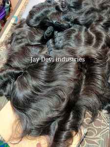 Cabello virgen crudo de un solo donante indio 100% cabello a granel sin procesar al por mayor extensiones alineadas con cutícula cabello humano de color natural - Product Image 3