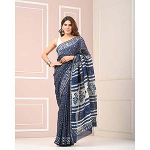 Sari de Georgette Chanderi con Blusa, Vestido Indio de Seda Pesada, Lehenga Banarasi Suave Estilo Bollywood con Salwar Kameez - Product Image 1