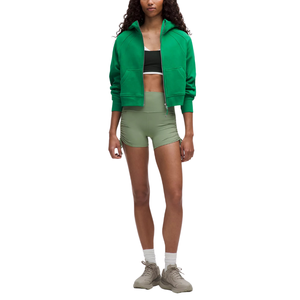 เสื้อฮู้ดผู้หญิงแบบมีซิปเต็มตัว ทรงตรง ผ้าถักนิตติ้ง 300 กรัม ระบายอากาศได้ดี ใส่ได้ทุกฤดู ไม่เป็นขุย - Product Image 2