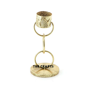 Portavelas de diseño fabuloso en portavelas de metal dorado pulido para fiesta de boda y uso de decoración del hogar - Product Image 1