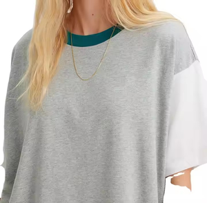 Camiseta de algodón en blanco de alta calidad, camiseta de gran tamaño con hombros caídos, camiseta blanca de peso pesado con logotipo estampado personalizado para hombres - Product Image 5