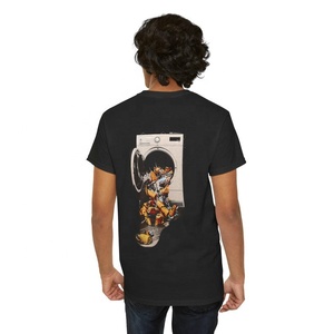 เสื้อยืดสั่งทำขายส่ง ผ้าฝ้าย 100% เสื้อยืดโอเวอร์ไซส์พิมพ์ลายสกรีนสำหรับผู้ชาย เสื้อยืดย้อมสีแบบ Acid Wash เสื้อยืดสตรีทแวร์แบบ Unisex เสื้อยืดเปล่าสำหรับผู้ชาย - Product Image 3