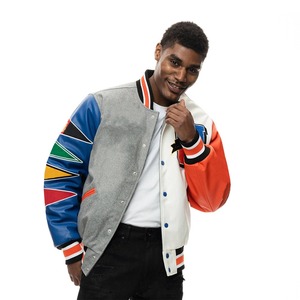 Chaqueta Universitaria Estilo Béisbol Profesional Personalizada al por Mayor para Hombre/Mujer, Mangas de Cuero de Alta Calidad, OEM - Product Image 4