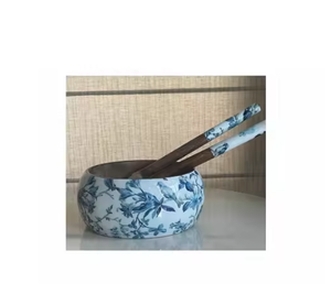 Premium Quality Handmade Wooden Salad Serving <b>Bowls</b> <b>Disposable</b> Kitchenware Sustainable and Eco-Friendly Enamel <b>Bowls</b> - Product Image 1