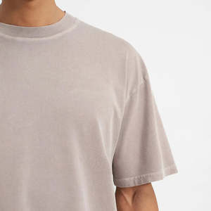 เสื้อยืดโอเวอร์ไซส์ผู้ชาย คอกลม ทรงหลวม สไตล์สตรีทแวร์ ผ้าคอตตอนหนานุ่ม แขนสั้น ลำลอง - Product Image 3