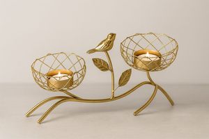 Luxury Gold Metal Candle Lantern Handmade Votive Holder Reusable Durable Festive Wedding Table Centerpiece Hanging Lantern - Product Image 4