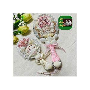 MIROIR À VANITÉ DÉCORATIF EN COQUILLE NATURELLE FAIT À LA MAIN AU VIETNAM STYLE PLAGE DESIGN CÔTIER AVEC ARRANGEMENT UNIQUE EN COQUILLAGE - Product Image 5