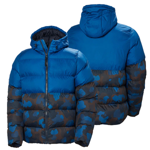 Vestes bouffantes pour hommes de qualité supérieure Zipper Up Blue Color Puffer Jacket avec un design personnalisé et imprimé - Product Image 3