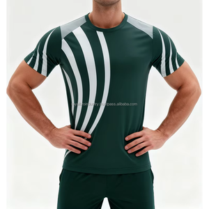 เสื้อยืดลำลองผู้ชาย ผ้าฝ้ายถัก 100% ระบายอากาศ แห้งเร็ว เป็นมิตรกับสิ่งแวดล้อม เหมาะสำหรับออกกำลังกาย วิ่ง ฟิตเนส ทรงปกติ แขนสั้น - Product Image 3