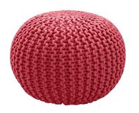Ensemble de pouf rond en coton et tapis motif solide doux et imperméable pour mariage/fête technique au crochet pour salon