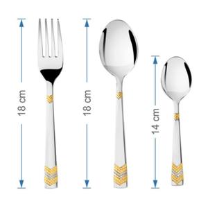 Set de couverts argenterie moderne Couverts en acier inoxydable pour table à manger Ensembles d'outils de cuisson - Product Image 5