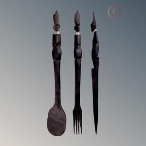 Juego de Cubiertos de Madera con Acabado Pulido, Herramientas de Comedor Ligeras y Ecológicas - Product Image 6