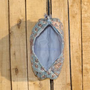 Juego de 3 Estuches Cosméticos de Viaje Reversibles, Acolchados, de Algodón Ecológico, con Cierre y Diseño Floral - Product Image 4