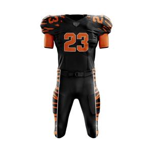 Vente chaude Taille XL Polyester Maillots De Football Américain Impression De Logo Personnalisé Manches Courtes Sublimation Technique Ensembles Uniformes - Product Image 3