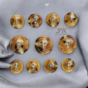 Botones de Traje Hechos a Mano con Cuerno de Búfalo Natural, 4 Agujeros, Parte Posterior Plana, Lavables, Pulidos, Duraderos, Accesorios para Chaquetas, Blazers y Abrigos - Product Image 6