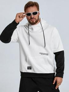 Venta al por mayor de los hombres de algodón polar Sudadera con capucha transpirable de invierno térmico con impresión digital Casual pulóver sudadera - Product Image 4